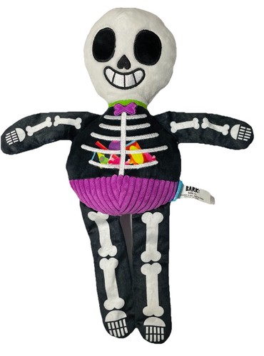 NEW W/O TAGS Bark Box Barry Bones Skeleton Crinkle Squeaky Dog Toy Size M-L