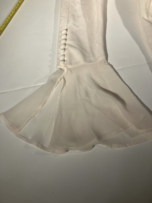 Calvin Klein Women Size 4 Chiffon Sheer Bell Sleeve