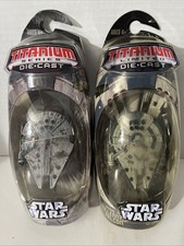 Star Wars Titanium Series Die Cast Ep III & Battle Ravaged Millennium Falcon Lot