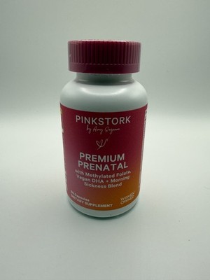 Pink Stork Premium Prenatal Vitamin for Women - B6, & Iron - 60 Capsules - New