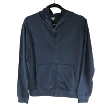 J Crew Kid By Crewcuts Garment-Dyed Zip-Up Hoodie Navy Blue XXL