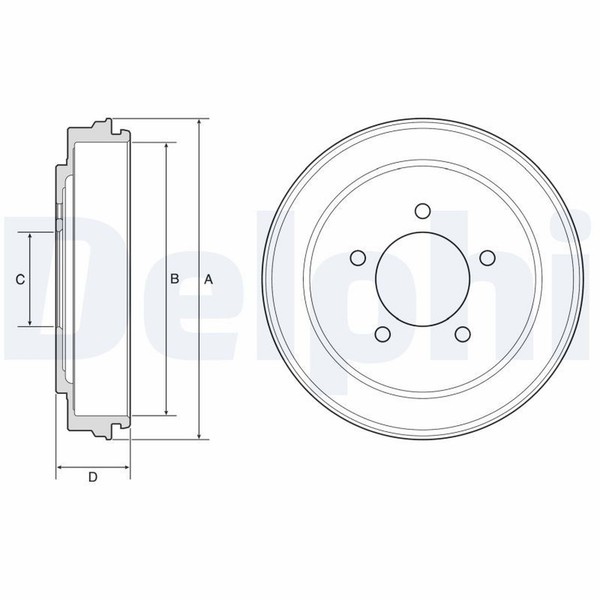 Bremstrommel Hinterachse FüR Jeep Chrysler Dodge Patriot Compass Sebring-image