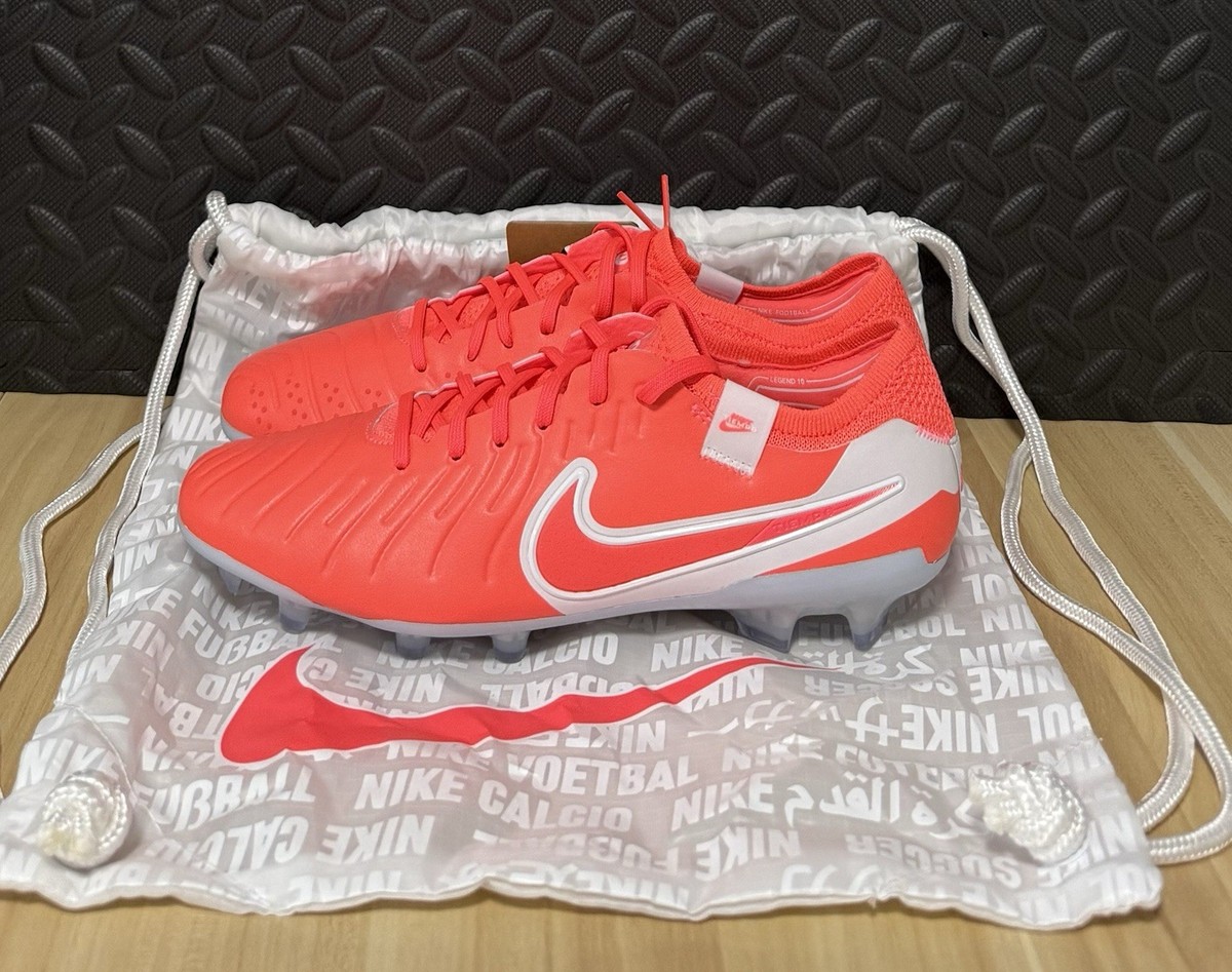 Nike Tiempo Legend 10 Elite FG Soccer Cleats Hot Lava DV4328-800 Mens Size‎ 7.5 Nike Tiempo Legend 10 Elite FG Soccer Men 6.5 Women 8 Hot  main image 3