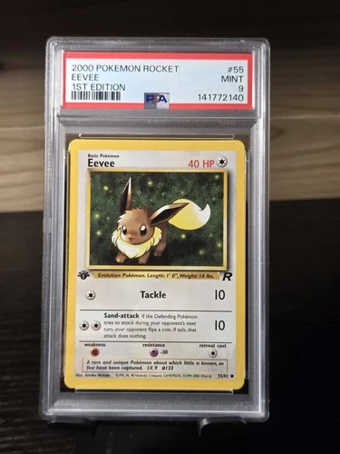 PSA 9 2000 Pokemon Rocket Eevee 1st Edition #55/82