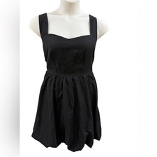 NEW PrettyLittleThing Plus Black Bubble Hem Mini Dress ~ Size 18