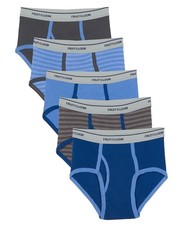 Fruit of the Loom Boys 5pk Print Solid Striped Fashion Boys Brief