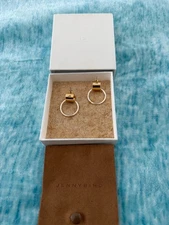 Jenny Bird Faye Hoop Earrings Two Tone NEW IN BOX