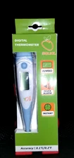 3qual Premium Digital Thermometer High Accuracy Fast Response Light Blue #6019