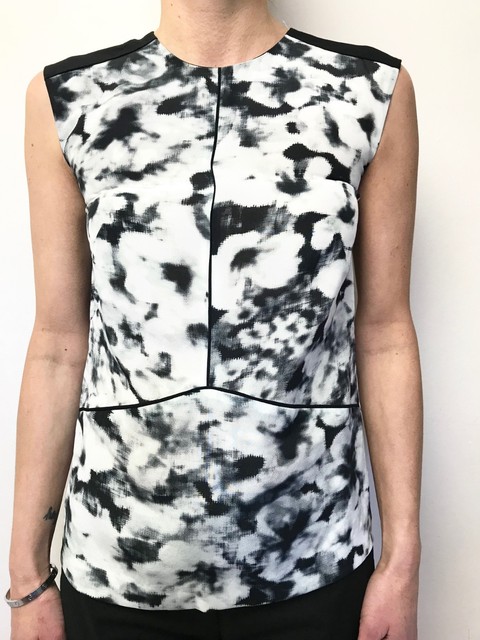 black silk tunic top