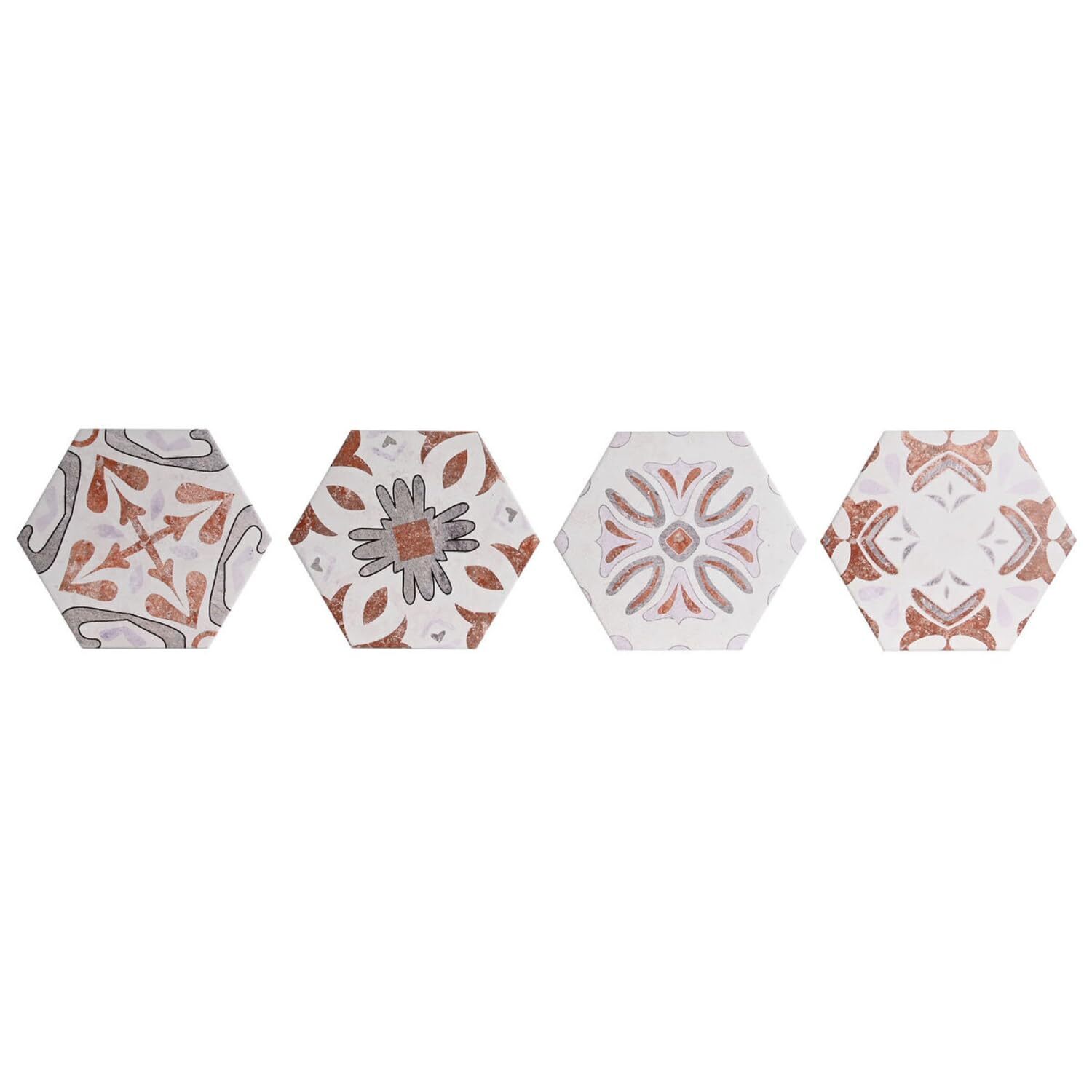 DKD Home Decor Coasters, Standard Estándar Grey