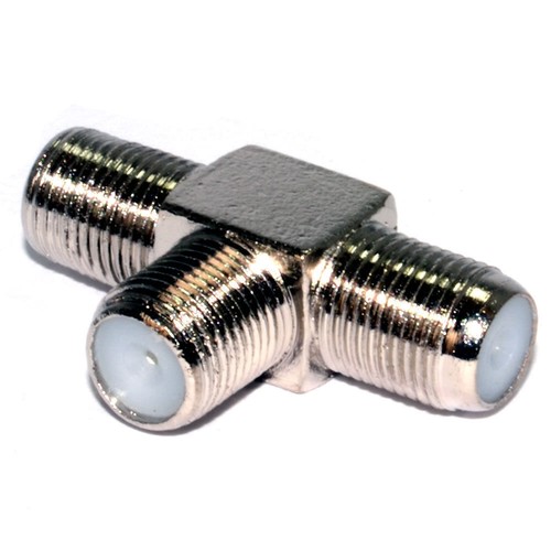 F Type T Junction Splitter for Connecting Sky/Virgin/Freeview & Satellite TV - Afbeelding 4 van 9