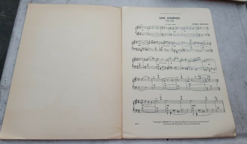 Vintage antique sheet music song book UNE JOURNEE - Picture 2 of 3