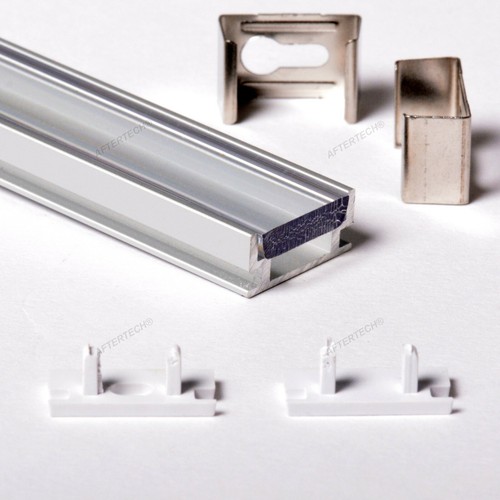PROFILO ALLUMINIO 1m 2m 3m PER STRISCE STRIP LED BARRA RIGIDA PROFILATO - Foto 42 di 90