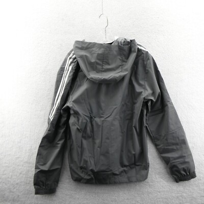 Adidas Windbreaker Hoodie Mens Medium Gray Primegreen Adidas Track