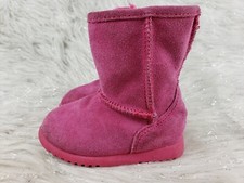 CIRCO Pink Suede Toddler Baby Size 3 Faux Fur Lined Boots Booties