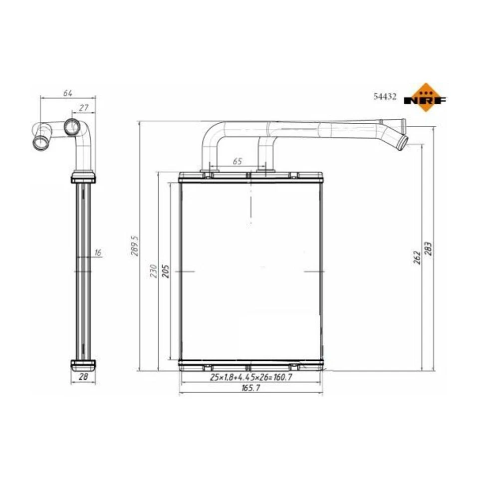 NRF 54432 Wärmetauscher Heizung Heizungskühler Innenraumheizung Fahrzeugheizung - Bild 1 von 1