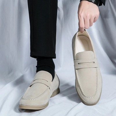 Fossil Penny Loafer Men Shoe Size 11 Casual Driving Moccasin Suede Off-White Men main image 2