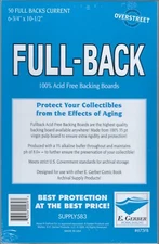 50 Full Back CURRENT (Modern) 35pt Acid Free Backing Boards 675FB by E. Gerber