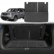Vevor Rear Cargo Trunk Liner Backrest Mat Floor Mats For Honda Pilot 2016-2024