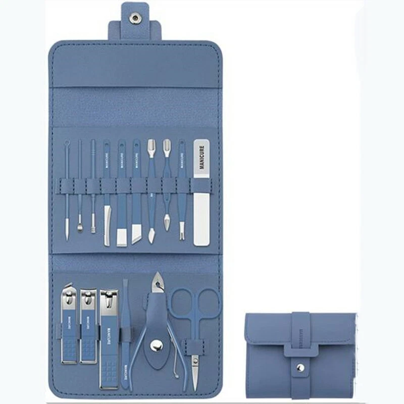 Juego de cortaúñas plegable de acero inoxidable de buen aspecto, kit de manicura Beente Foto 2 de 4