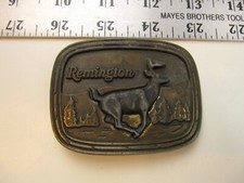 Vintage Remington Running Deer Hunting Shooting Related Buckle 2 BIS