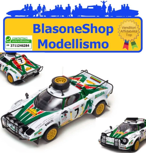 Modellini statici di auto da corsa Rally in metallo bianco per Lancia