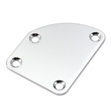 Electric Guitar 4 Bolt Contoured Neck Plate Chrome For FD Strat Tele Guitar