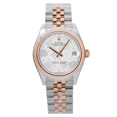 Rolex Datejust 31mm Silver Floral Motif Diamond Dial Jubilee- 278271