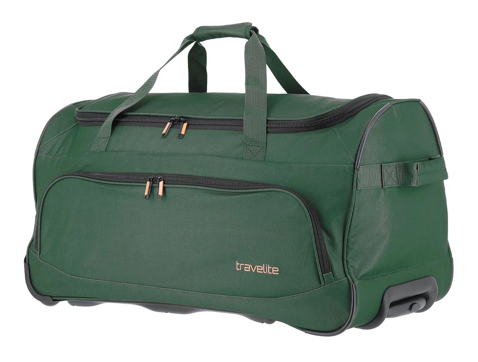 travelite Basics Fresh Wheeled Duffle Reisetasche Trolley dunkelgrün dunkelgrün - Bild 2 von 4