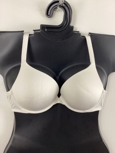 42B Vintage Nylon Boost Plunge Bra Ivory Cacique Lane Bryant (Selling As Is) - Picture 2 of 13