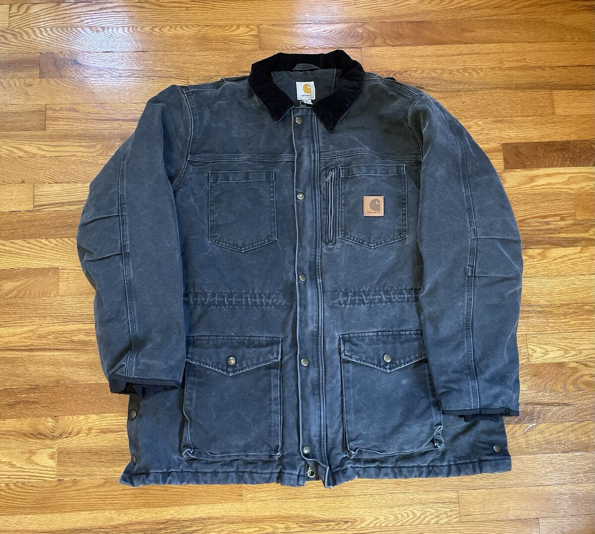 Vintage 90s Carhartt 101683 Faded Black Quilt Lined Mens XL Vintage 90s Carhartt 101683 Faded Black Quilt Lined Mens XL