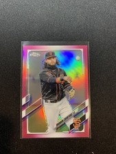 2021 Topps Chrome Baseball Brandon Crawford #65 Pink Refractor