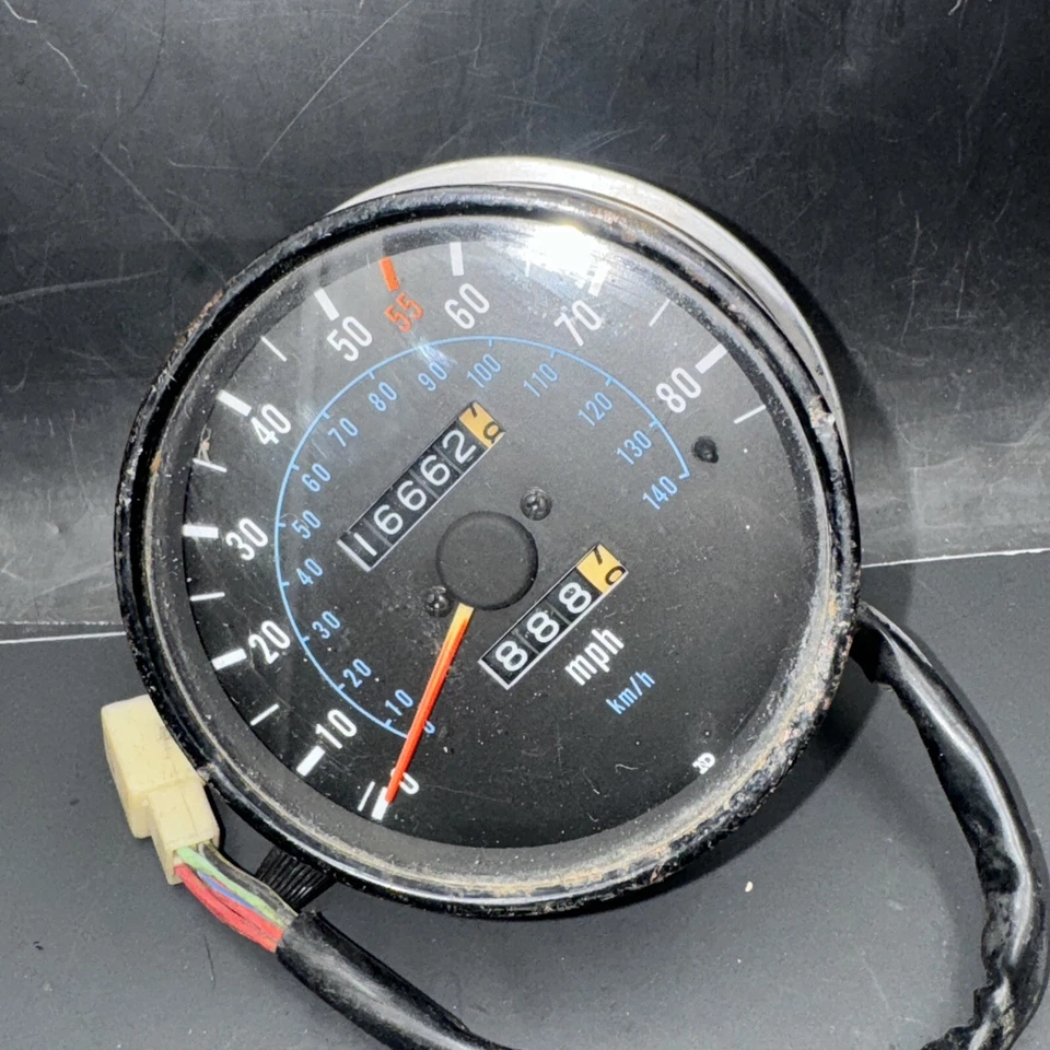 81-82 Velocímetro Vintage Kawasaki KZ650 KZ 650 CSR Original Motocicleta Foto 2 de 4