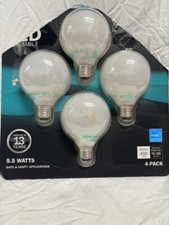 Feit Electric SOFT WHITE LED Dimmable Light Bulbs, 450 LUMES 4-Pack OPEN BOX