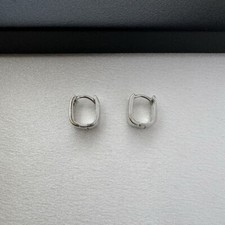 Geometric Square Small Hoop Earrings for Men Women,Punk Hip Hop Unisex Style