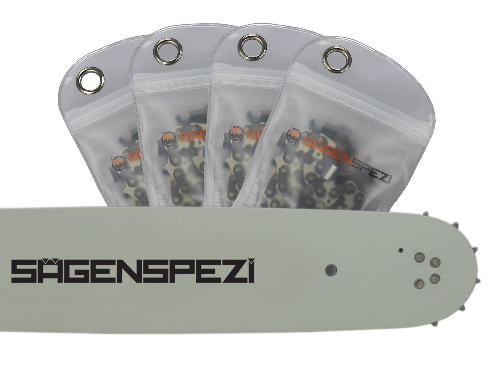 Schwert 4 Ketten passend für Makita UC4020A 40 cm 38 1,1 mm 56 TG Sägekette