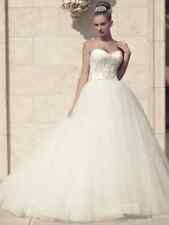 Casablanca Bridal Ivory Silver Embellished Strapless Wedding Gown Size 12 1800