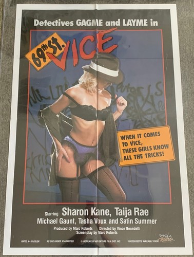 1984 adult movie poster ~ 69th ST VICE ~ 27x40
