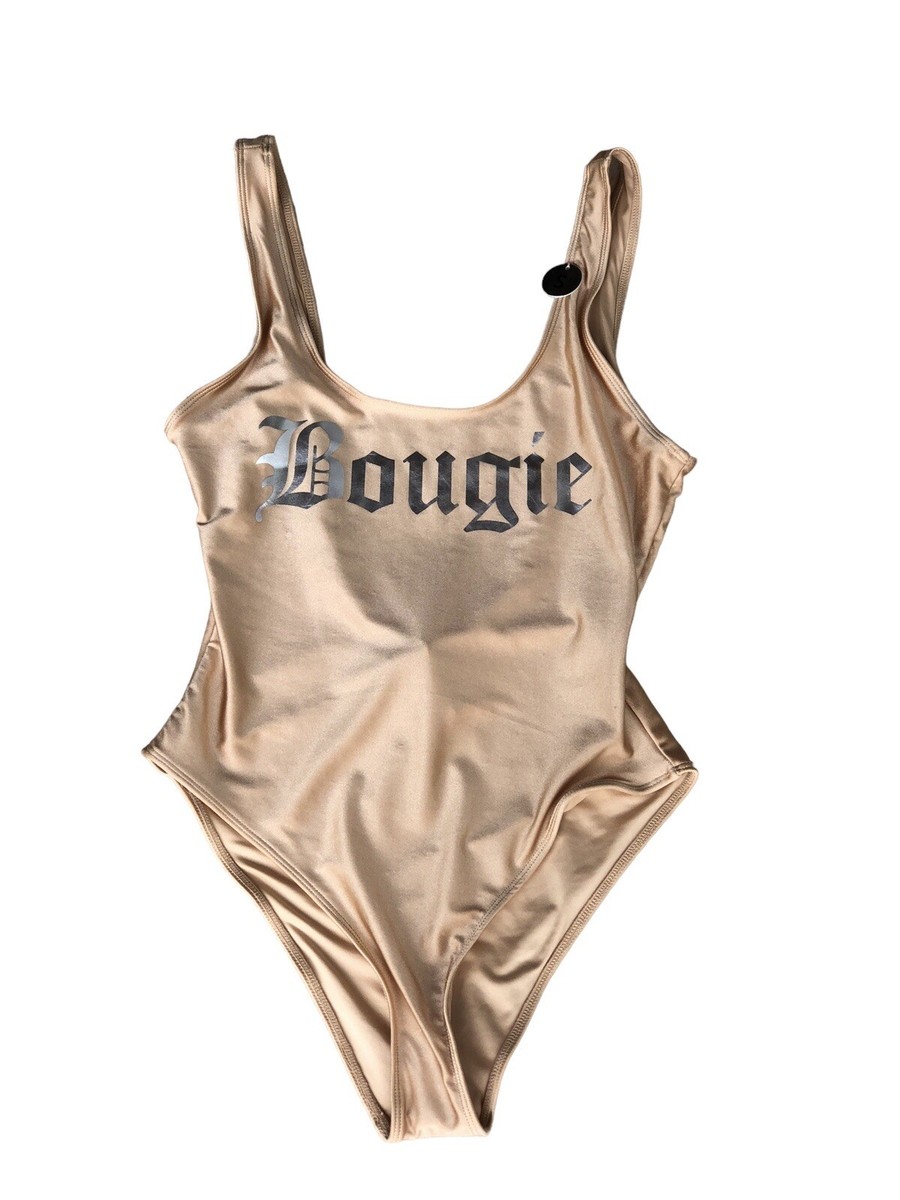 Forever 21 Gold Bougie Bathing suit one piece S Small Swimwear - Main Image