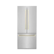 ZLINE NEW 36" BUILT IN STAINLESS STEEL REFRIGERATOR GOLD HANDLES RBIVZ-304-36-G