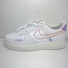 Nike Air Force 1 White ( men 9.5 ) Women's Size 11 Purple Orange Blue DX2348-100