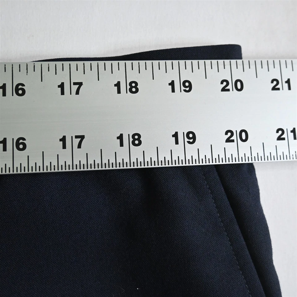 Pantalón de vestir Joseph & Feiss 38x32 azul marino frente plano puños 100 % lana Foto 2 de 4