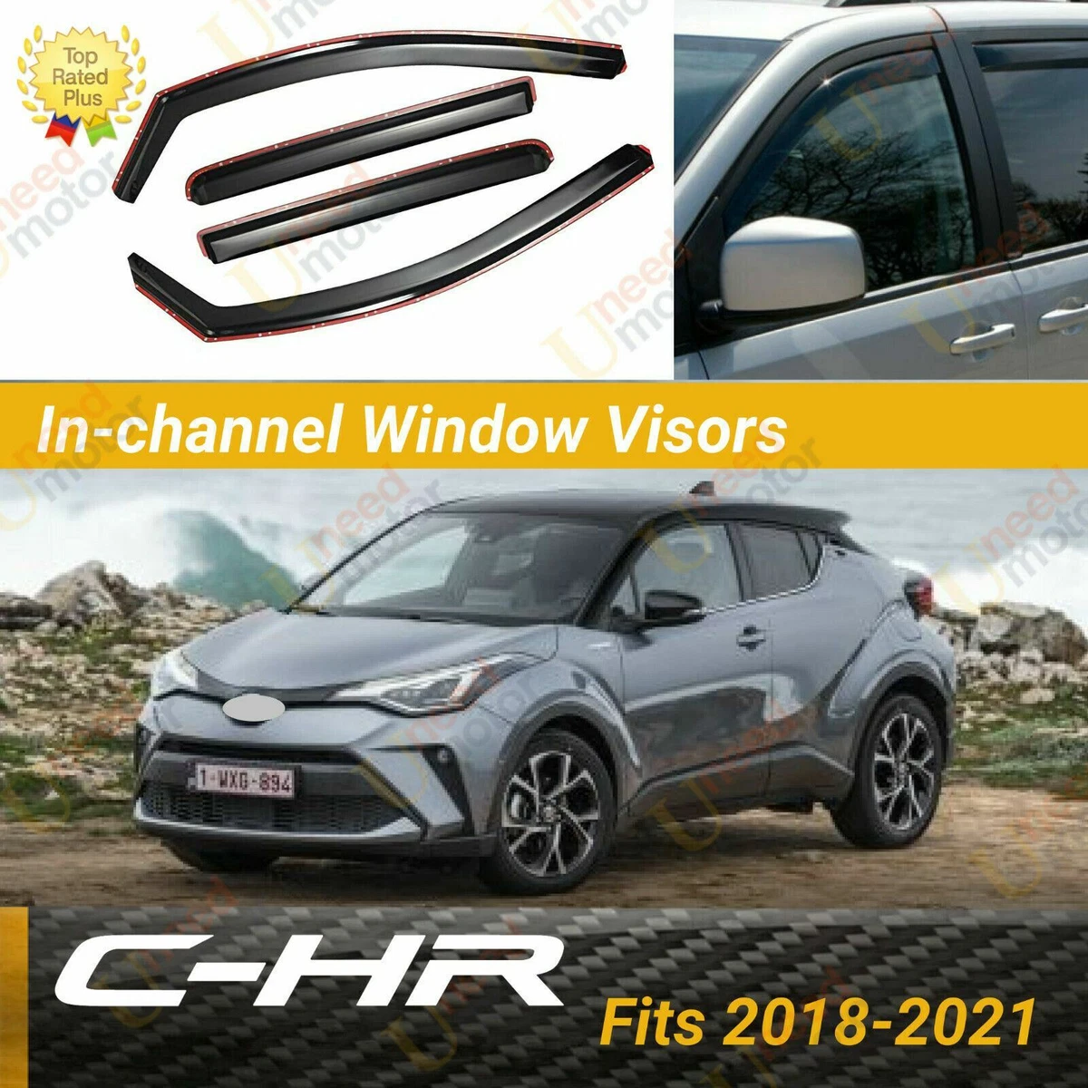 Toyota chr sales rain guards