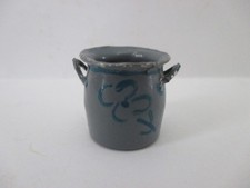 Vintage Dollhouse Miniature Hand Painted cast Metal Pot w/ Handle