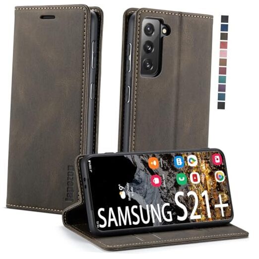 Samsung Galaxy S21+ Plus 5G Case,Samsung Galaxy S21+ Plus 5G Wallet Case Coffee