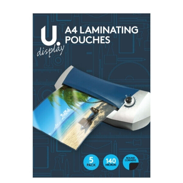 The U.® Stationery A4 Laminating Pouches 5pk.