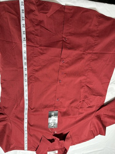 Doublju Women's Short Sleeve Slim Fit Button Down Dress Red Shirt 2XL B177 - 第 3/4 張圖片