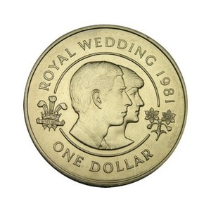 elf Bermuda 1 Dollar 1981 Wedding Charles and Diana
