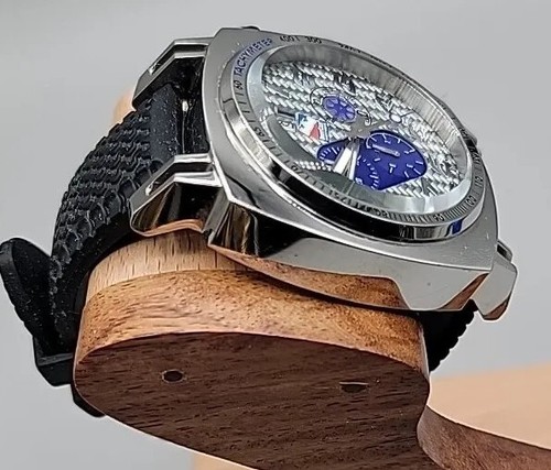 Ritmo Mundo Indycar Quartz Mens Watch Chronograph 8.5" 47"mm Sapphire Dial Rare - Picture 7 of 24