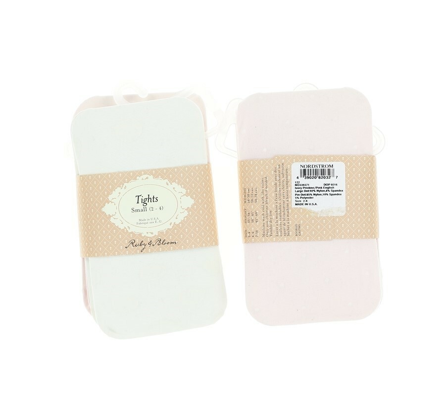 Колготки для девочек Ruby & Bloom 122818 Цвет слоновой кости/Розовый, английский размер S(2-4), 16 долларов США